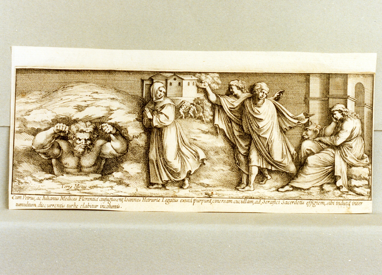 episodi della vita di papa Leone X (stampa) di Bartoli Pietro Sante detto Sante Santi (seconda metà sec. XVII)