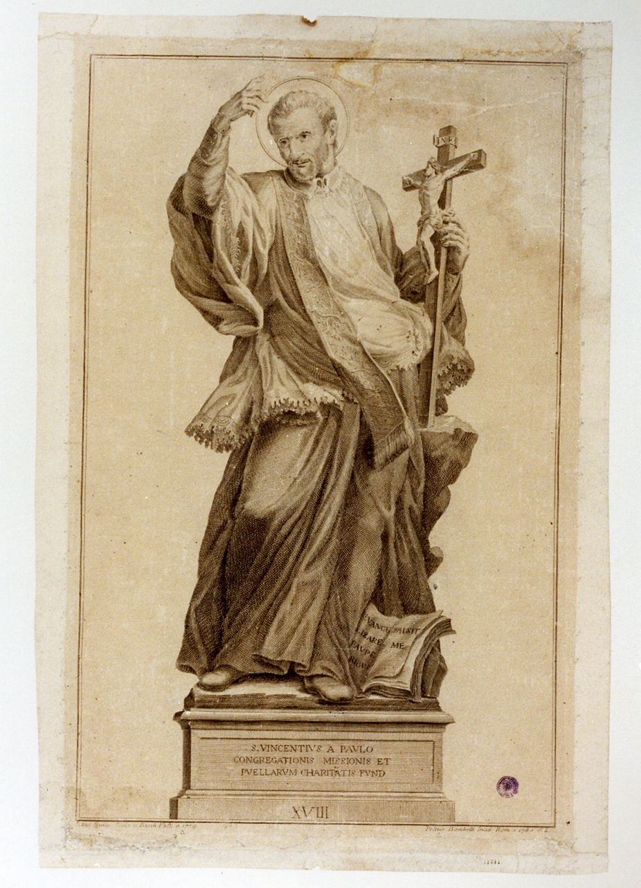 figura maschile (stampa) di Bracci Pietro, Bombelli Pietro Leone (sec. XVIII)