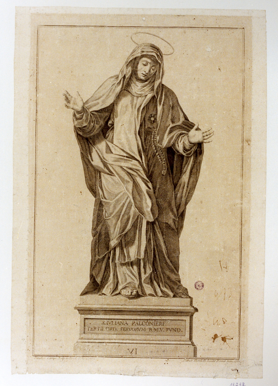 figura femminile (stampa) di Campi Paolo, Bombelli Pietro Leone (sec. XVIII)