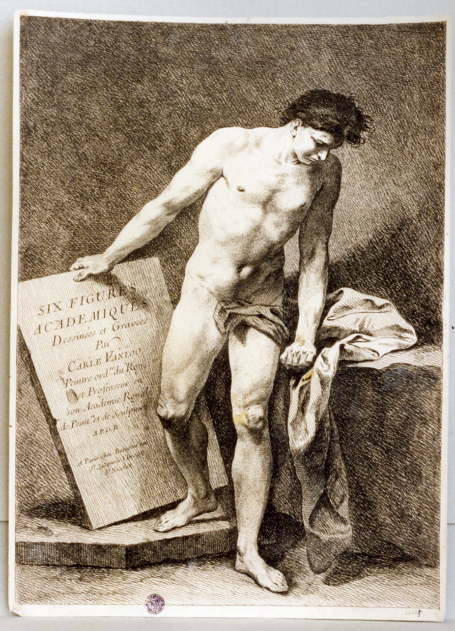 figura maschile (stampa) - ambito francese (sec. XVIII)