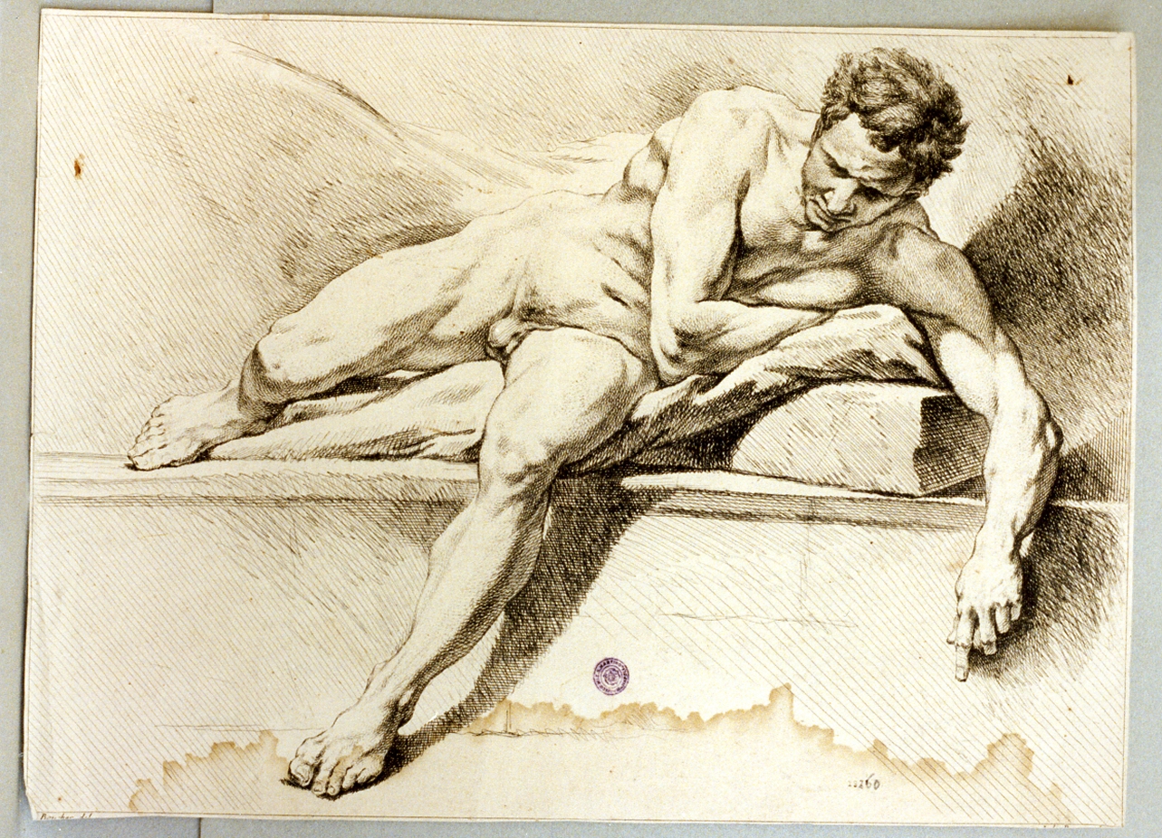 figura maschile (stampa) di Boucher Francois (seconda metà sec. XVIII)