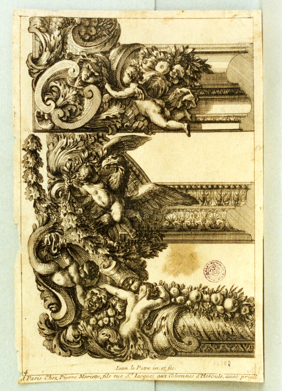 elementi decorativi (stampa) di Lepautre Jean (sec. XVII)