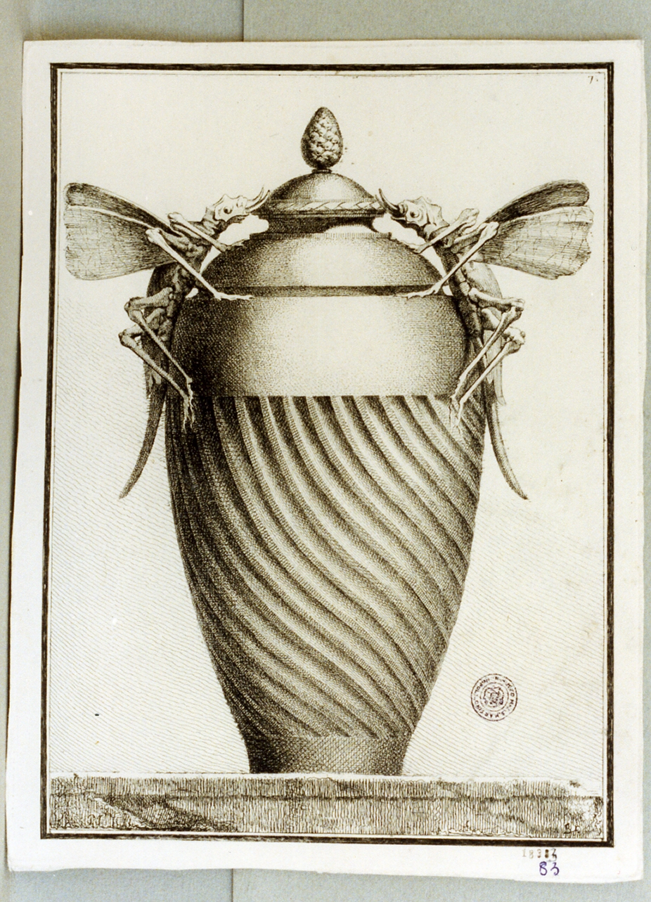 vaso (stampa tagliata) di Bossi Benigno, Petitot Ennemond Alexandre (sec. XVIII)