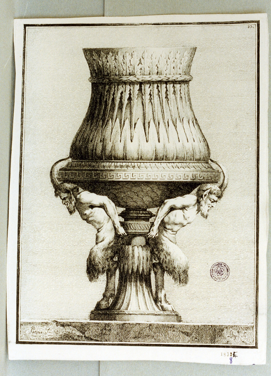 vaso (stampa tagliata) di Bossi Benigno, Petitot Ennemond Alexandre (sec. XVIII)