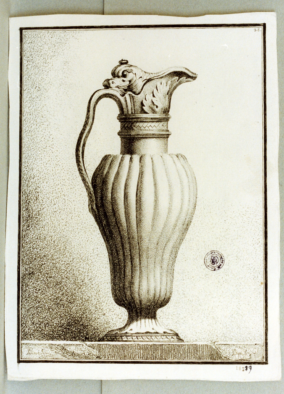 vaso (stampa tagliata) di Petitot Ennemond Alexandre, Bossi Benigno (sec. XVIII)