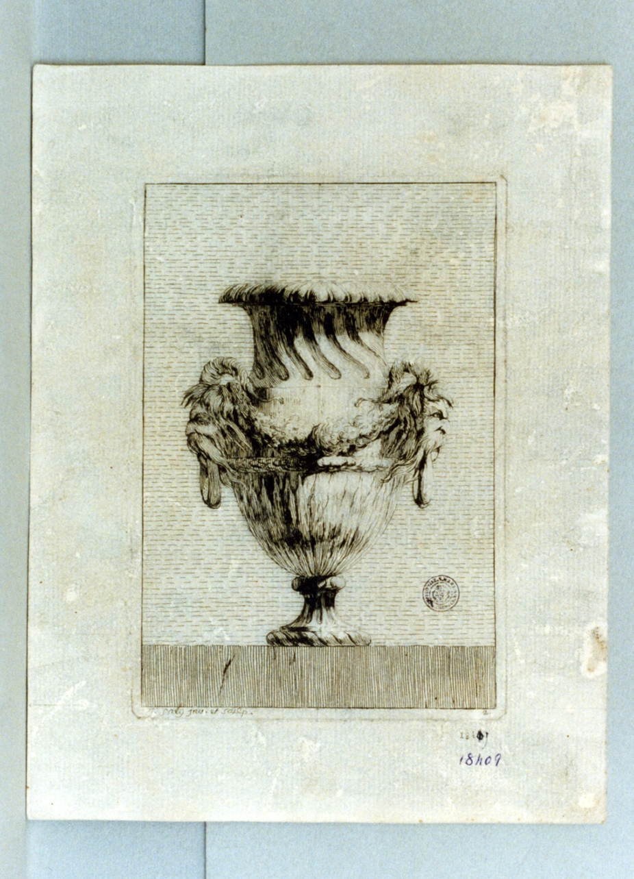 vaso (stampa a colori) di Saly Jacques François (sec. XVIII)