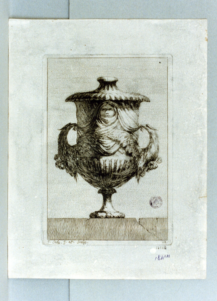 vaso (stampa a colori) di Saly Jacques François (sec. XVIII)