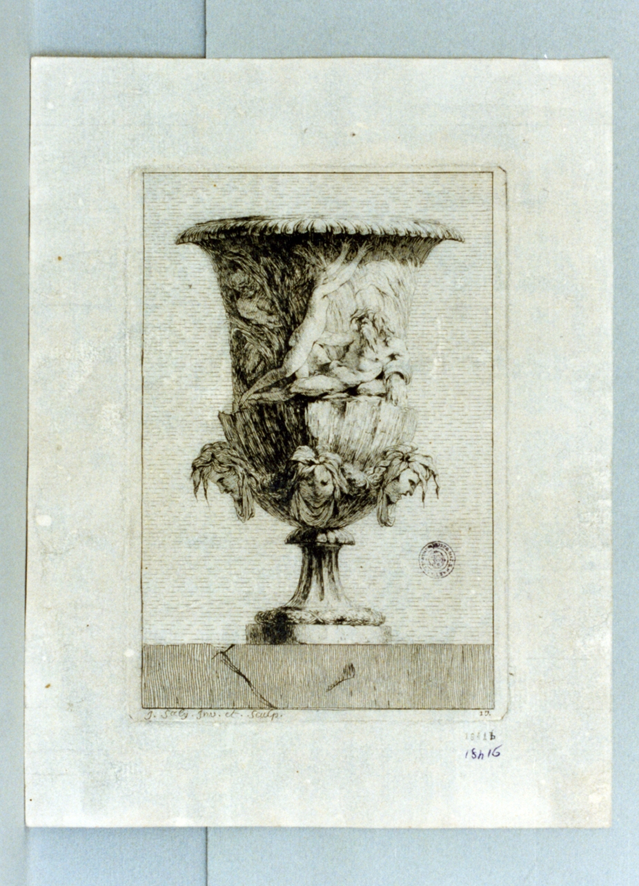 vaso (stampa a colori) di Saly Jacques François (sec. XVIII)