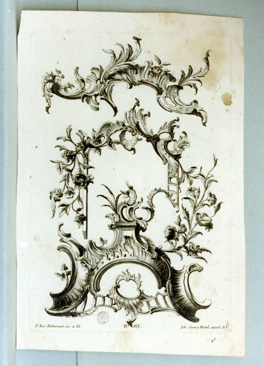 motivo decorativo (stampa tagliata) di Habermann Franz Xaver (sec. XVIII)