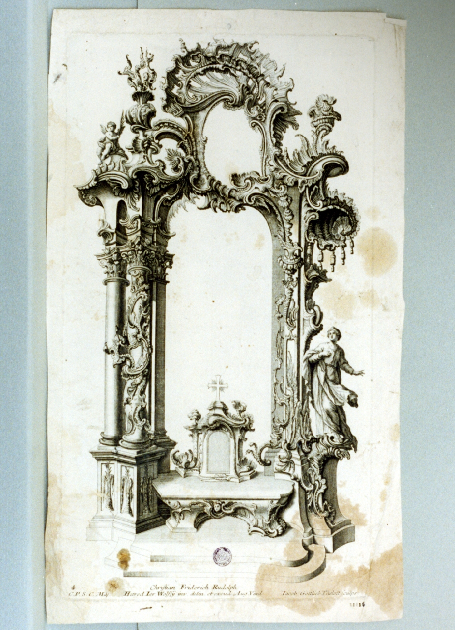 elementi decorativi (stampa tagliata) di Thelott Jacob Gottlieb (sec. XVIII)