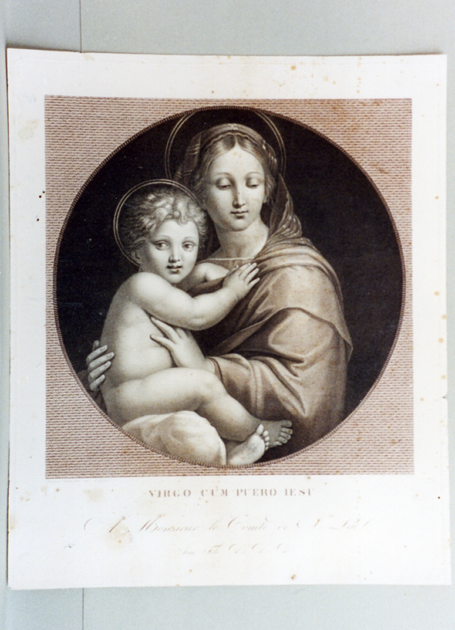 Madonna con Bambino (stampa) di Folo Giovanni (secc. XVIII/ XIX)