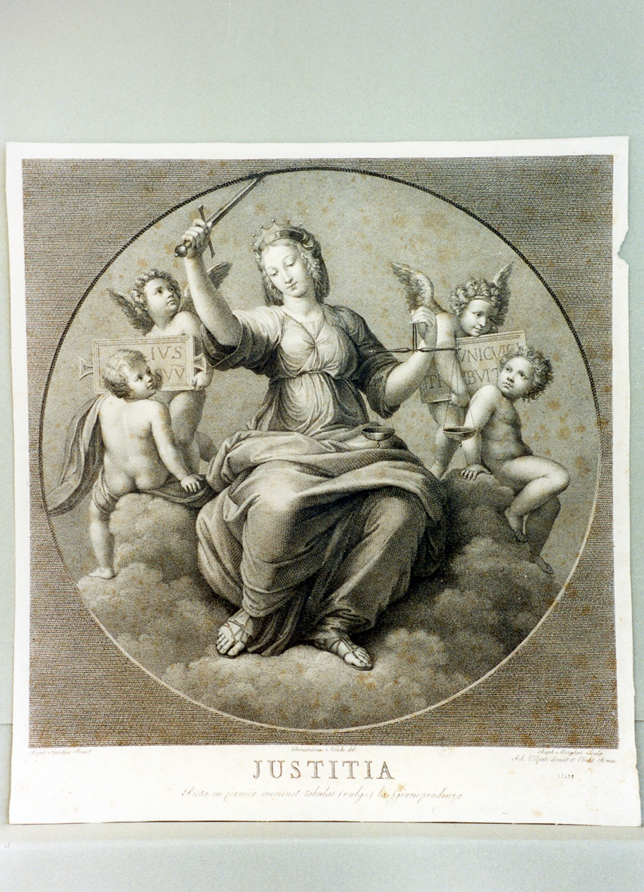 giustizia (stampa) di Nocchi Bernardino, Morghen Raffaello (secc. XVIII/ XIX)