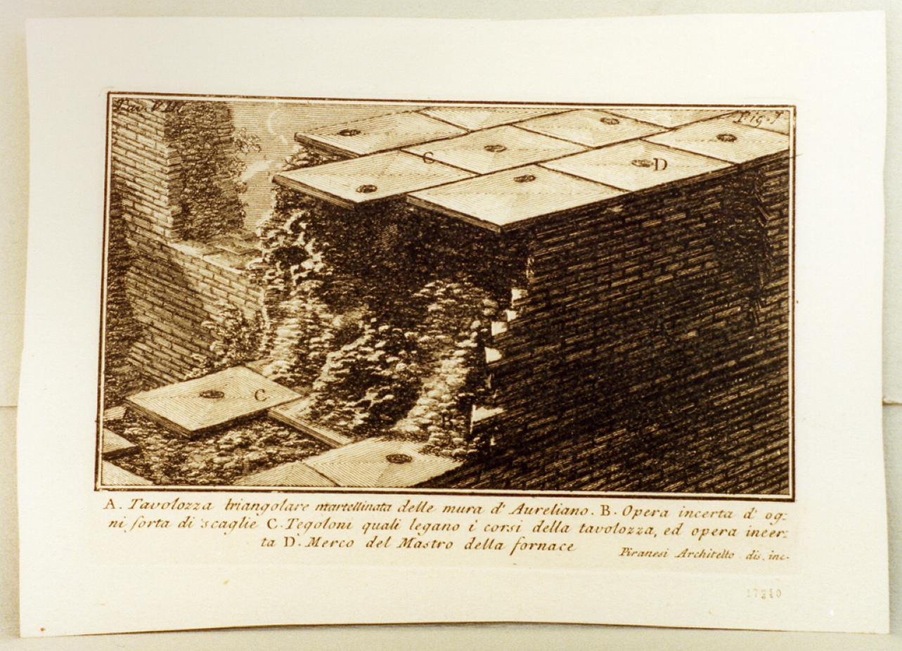 struttura muraria (stampa tagliata) di Piranesi Giovanni Battista (sec. XVIII)