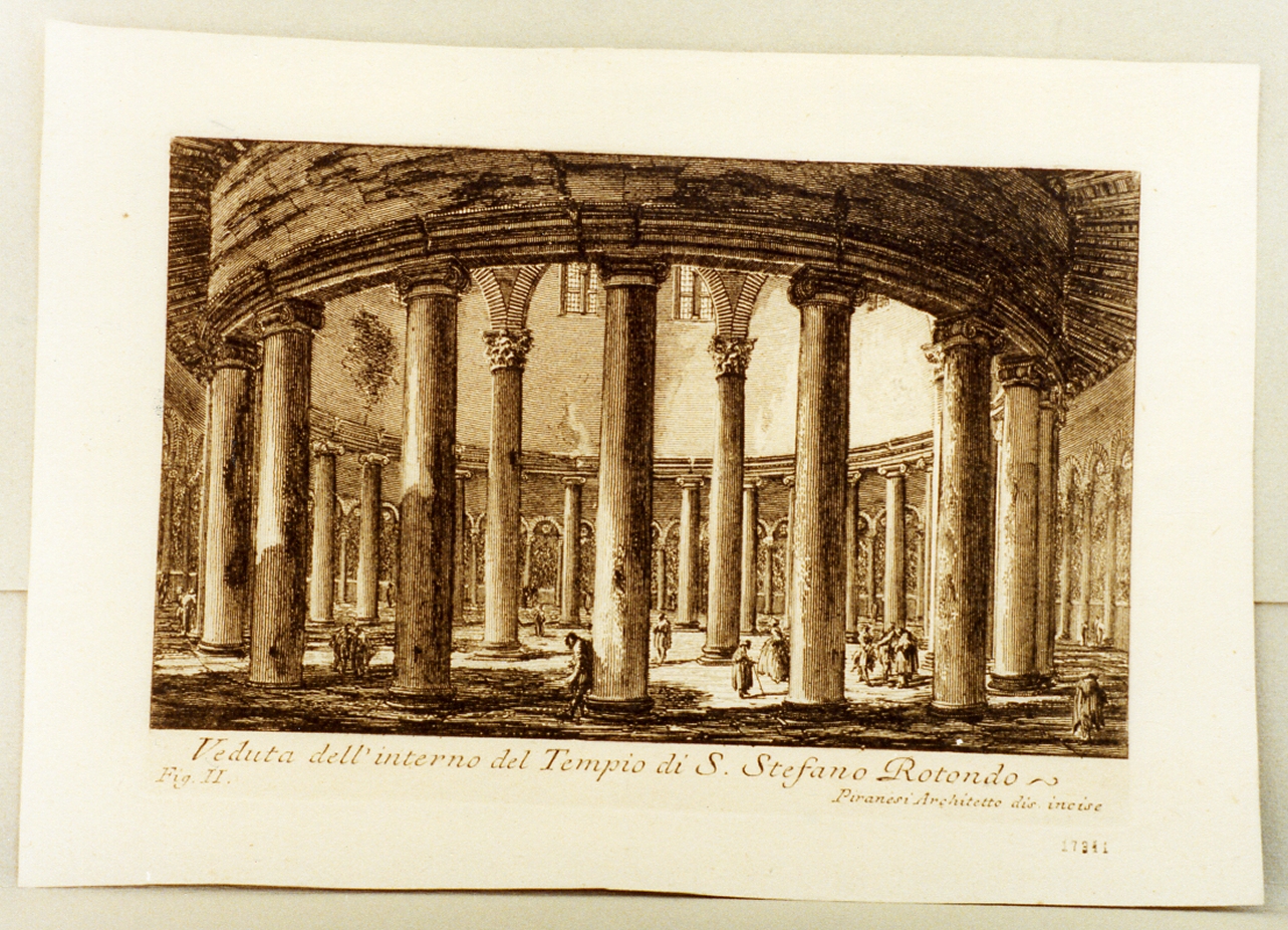paesaggio con rovine (stampa tagliata) di Piranesi Giovanni Battista (sec. XVIII)