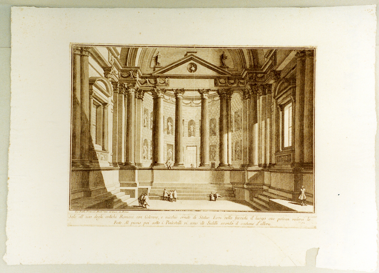 paesaggio con architetture (stampa) di Piranesi Giovanni Battista (sec. XVIII)