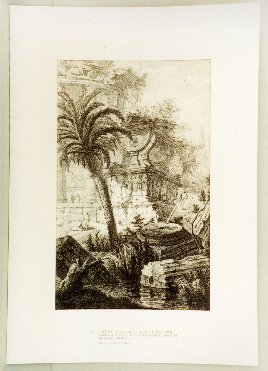 paesaggio con rovine (stampa) di Piranesi Giovanni Battista (sec. XVIII)