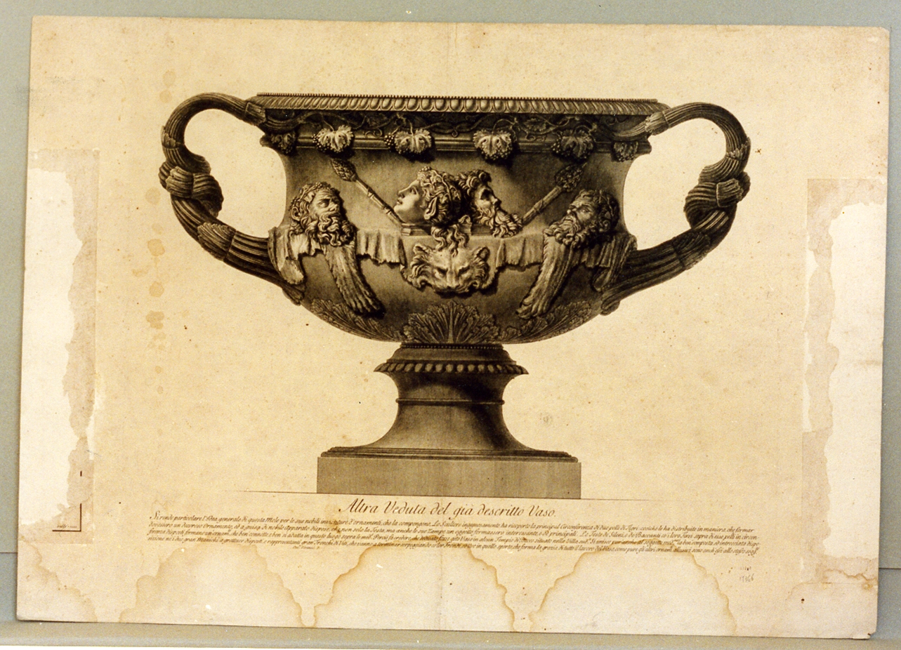 vaso (stampa tagliata) di Piranesi Giovanni Battista (sec. XVIII)