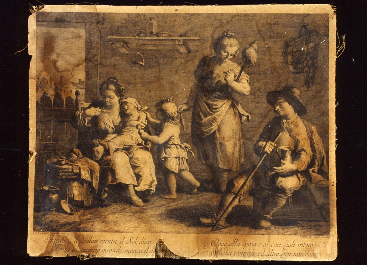 scena familiare (stampa) di Volpato Giovanni (secc. XVIII/ XIX)
