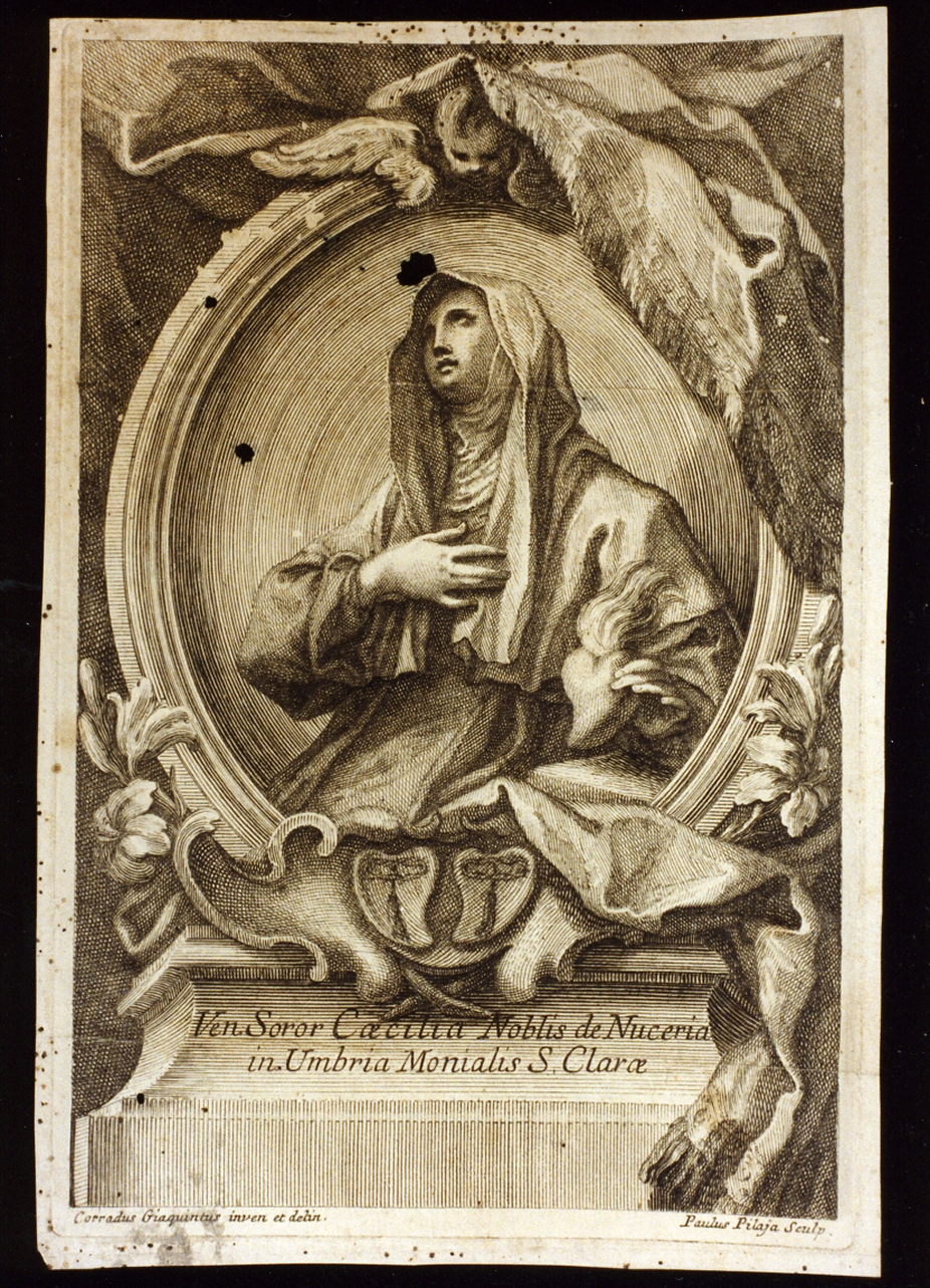 ritratto della venerabile suor Cecilia Noblis (stampa) di Pilaja Paolo (sec. XVIII)