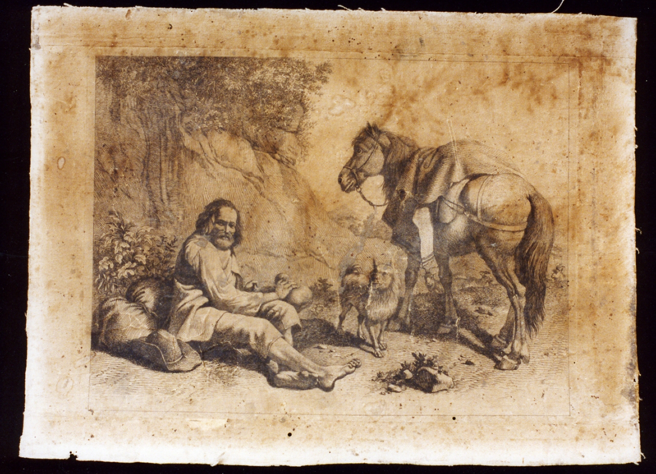 scena pastorale (stampa) - ambito italiano (sec. XVIII)