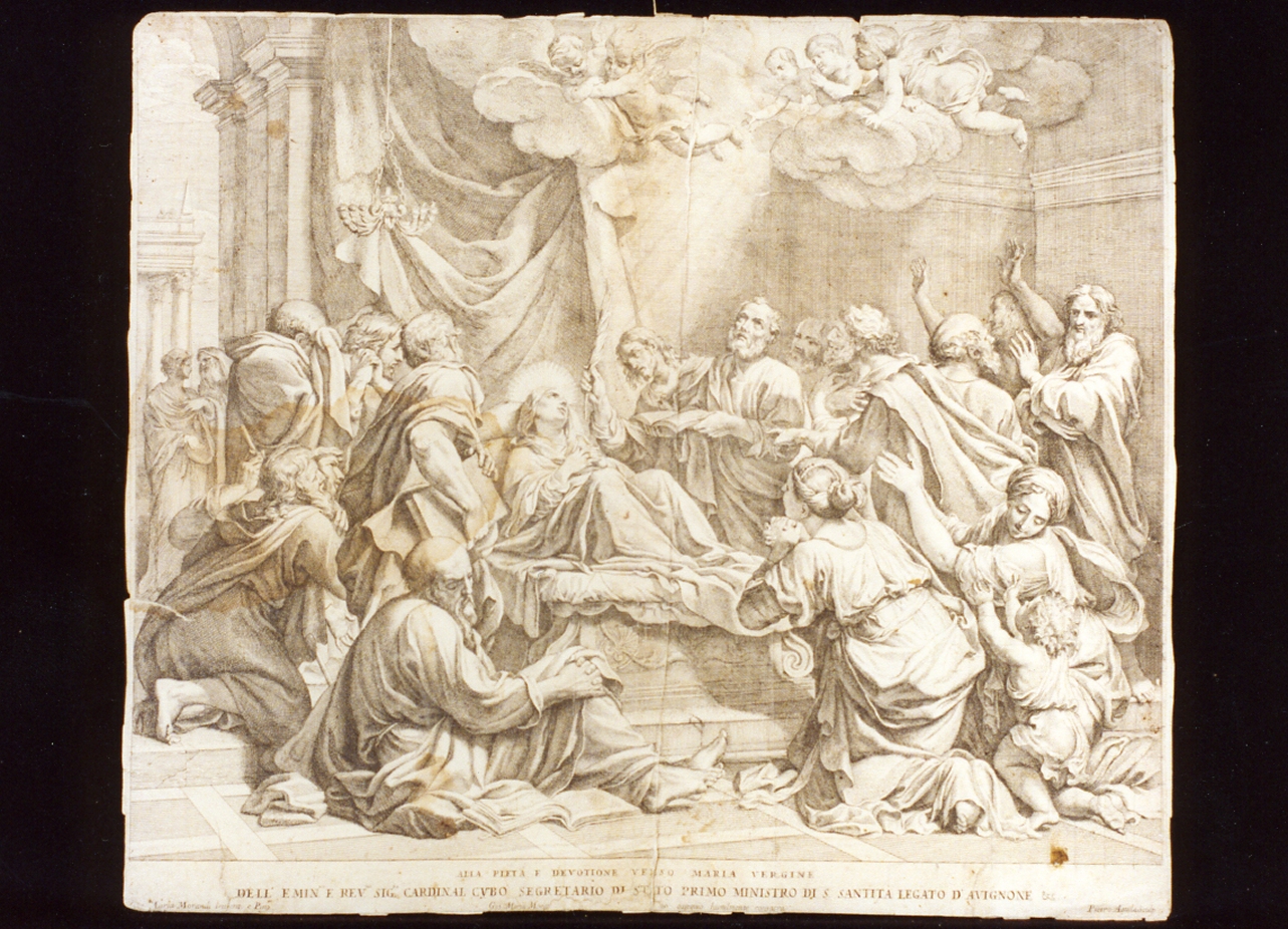 transito della Madonna (stampa) di Dell'Aquila Pietro (sec. XVII)