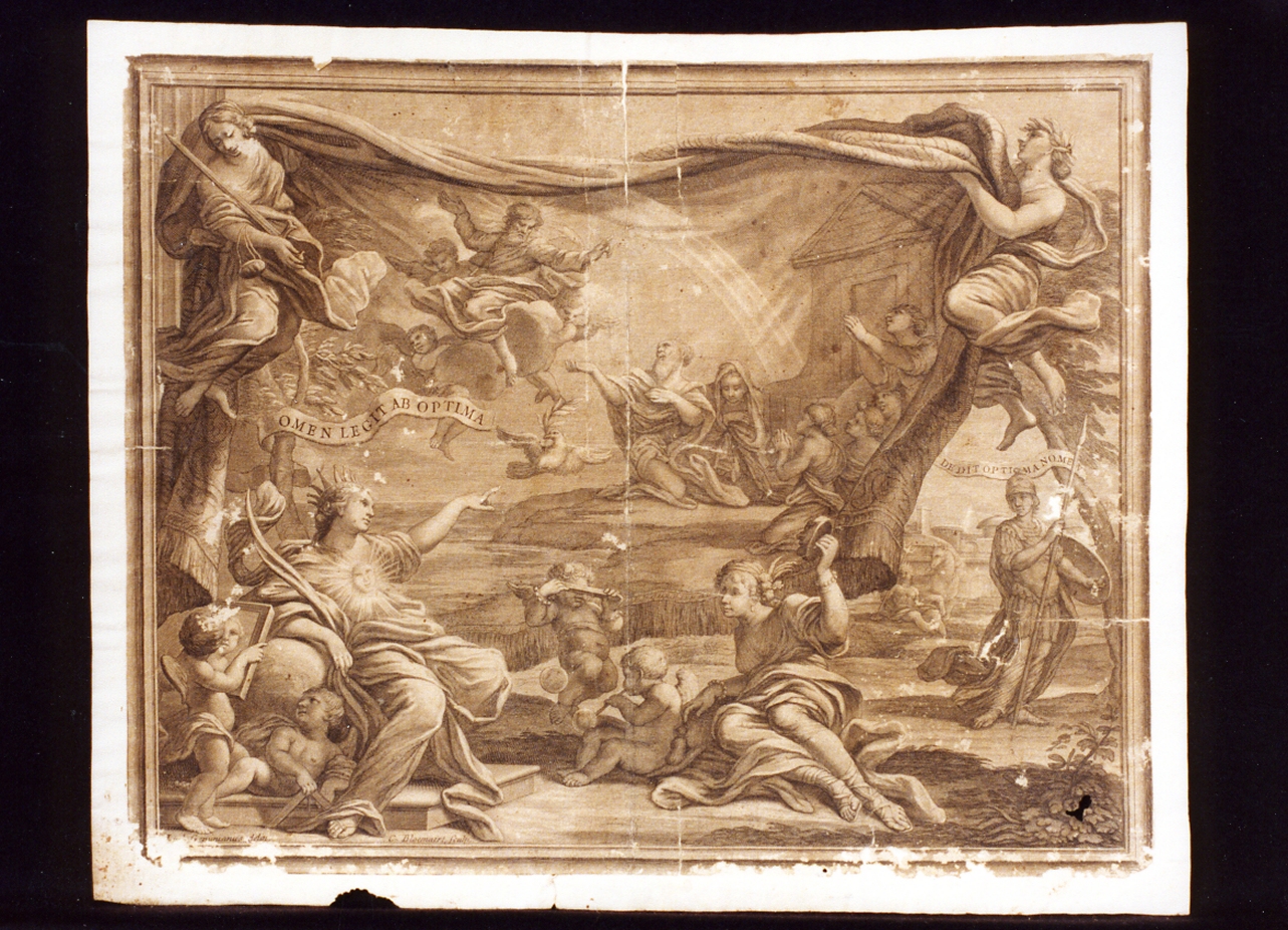 scena allegorica (stampa) di Bloemaert Cornelis il Giovane (sec. XVII)