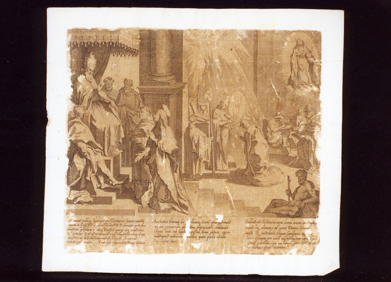 episodio della vita di Santa Caterina (stampa) di Galle Philip (sec. XVII)