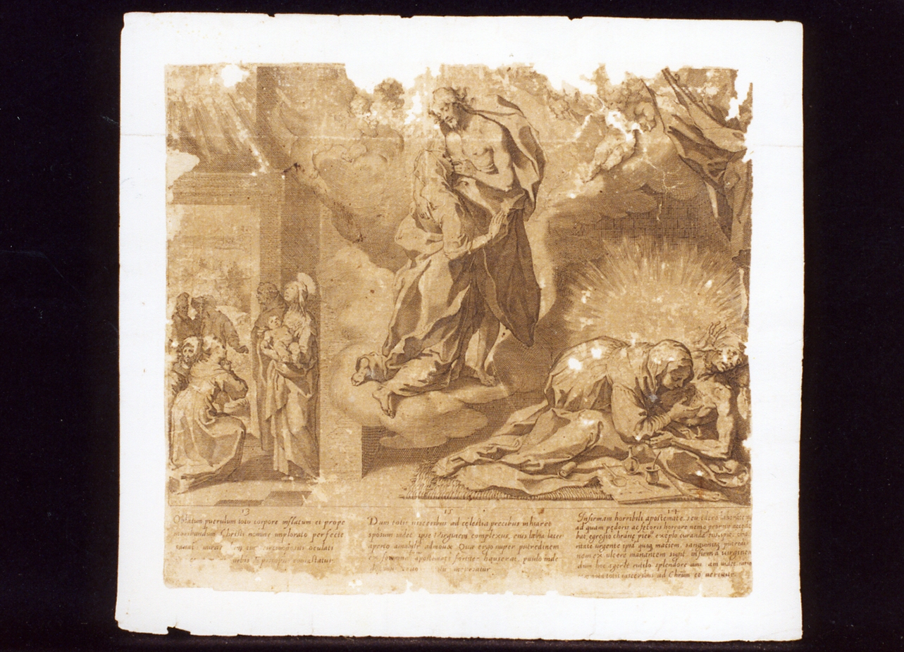 episodio della vita di Santa Caterina (stampa) di Galle Philip (sec. XVII)