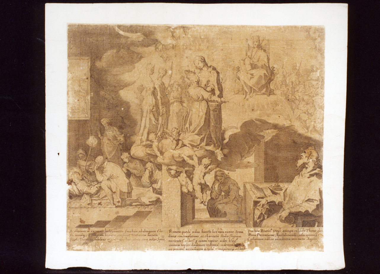 episodio della vita di Santa Caterina (stampa) di Galle Philip (sec. XVII)