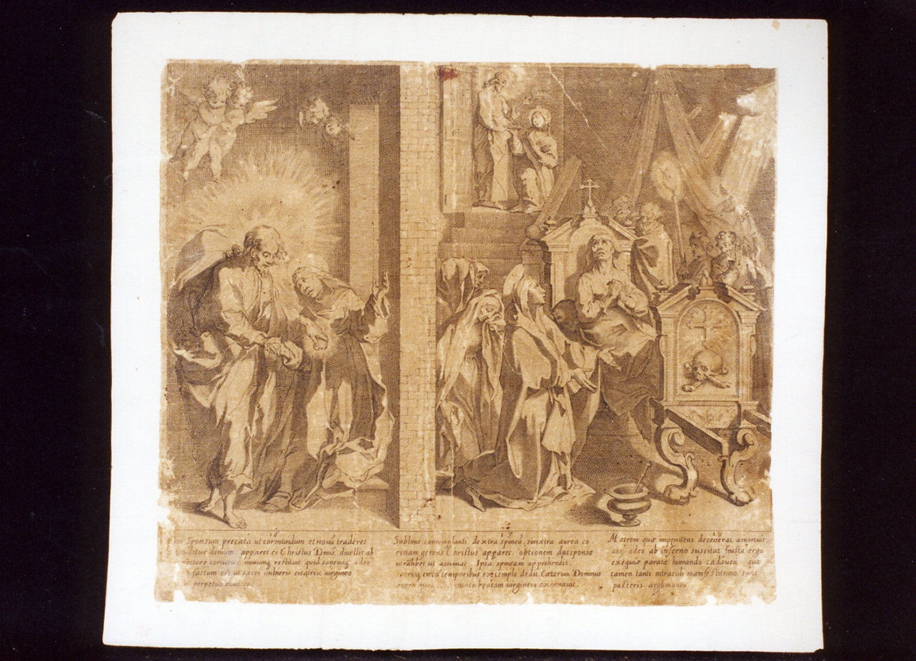 episodio della vita di Santa Caterina (stampa) di Galle Philip (sec. XVII)
