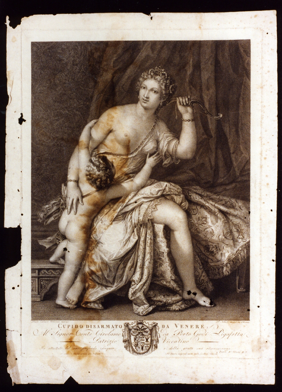 Venere punisce Cupido (stampa) di Vitali Pietro Marco (secc. XVIII/ XIX)