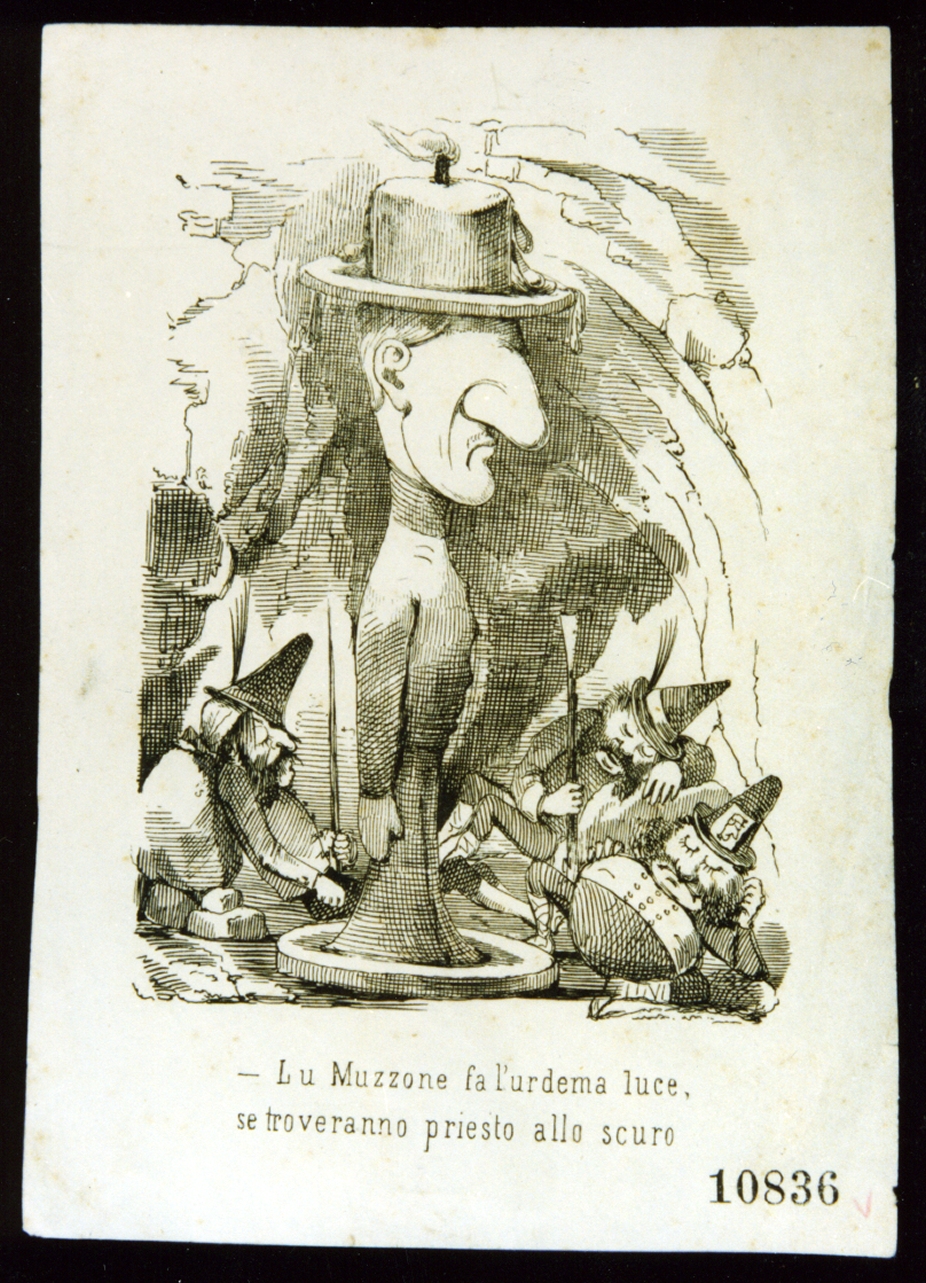 scena caricaturale (stampa) - ambito italiano (sec. XIX)