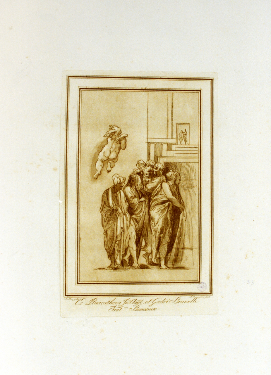 figure classiche che conversano (stampa a colori) di Rosaspina Francesco (ultimo quarto sec. XVIII)