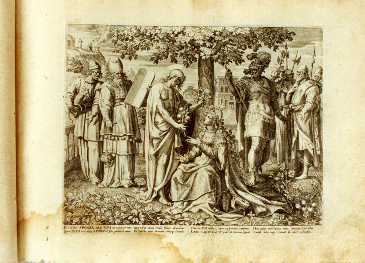 Chiesa sposa di Cristo (stampa) - ambito fiammingo (fine sec. XVI)