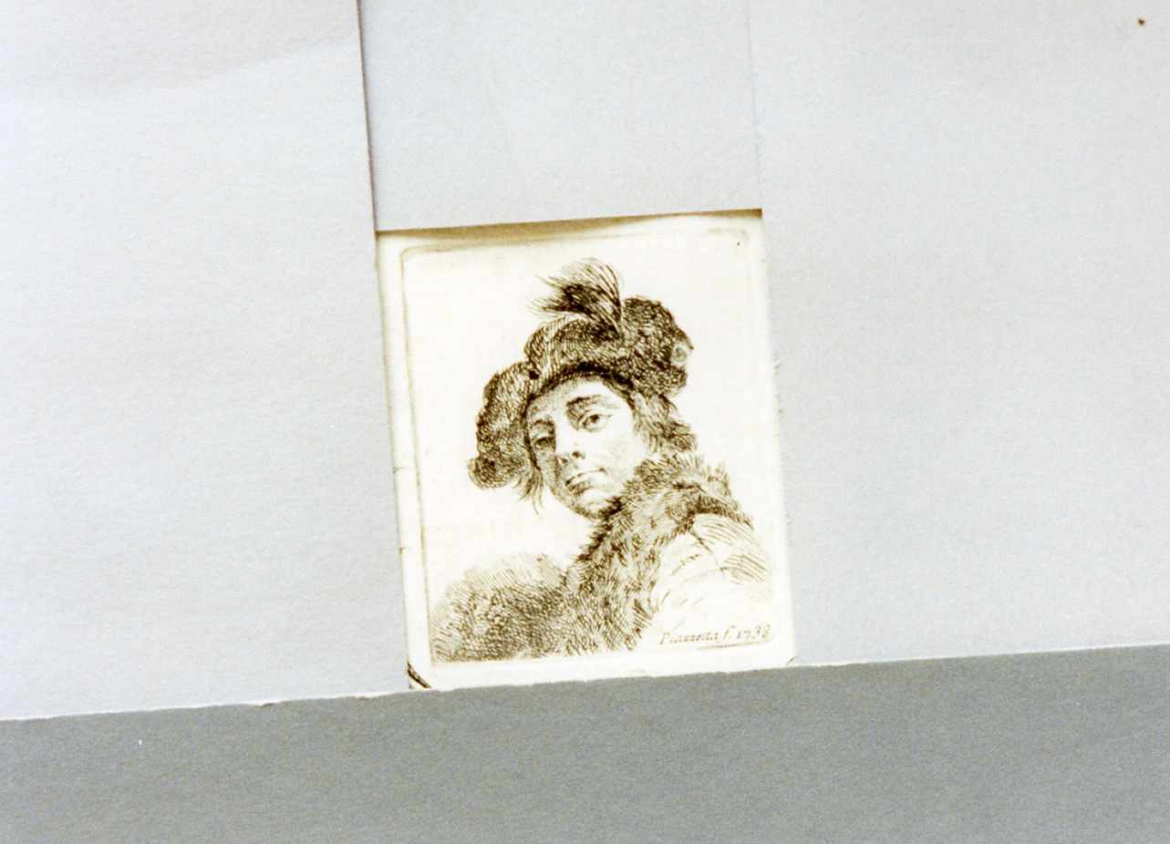 ritratto d'uomo (stampa) di Piazzetta Giovanni Battista (sec. XVIII)