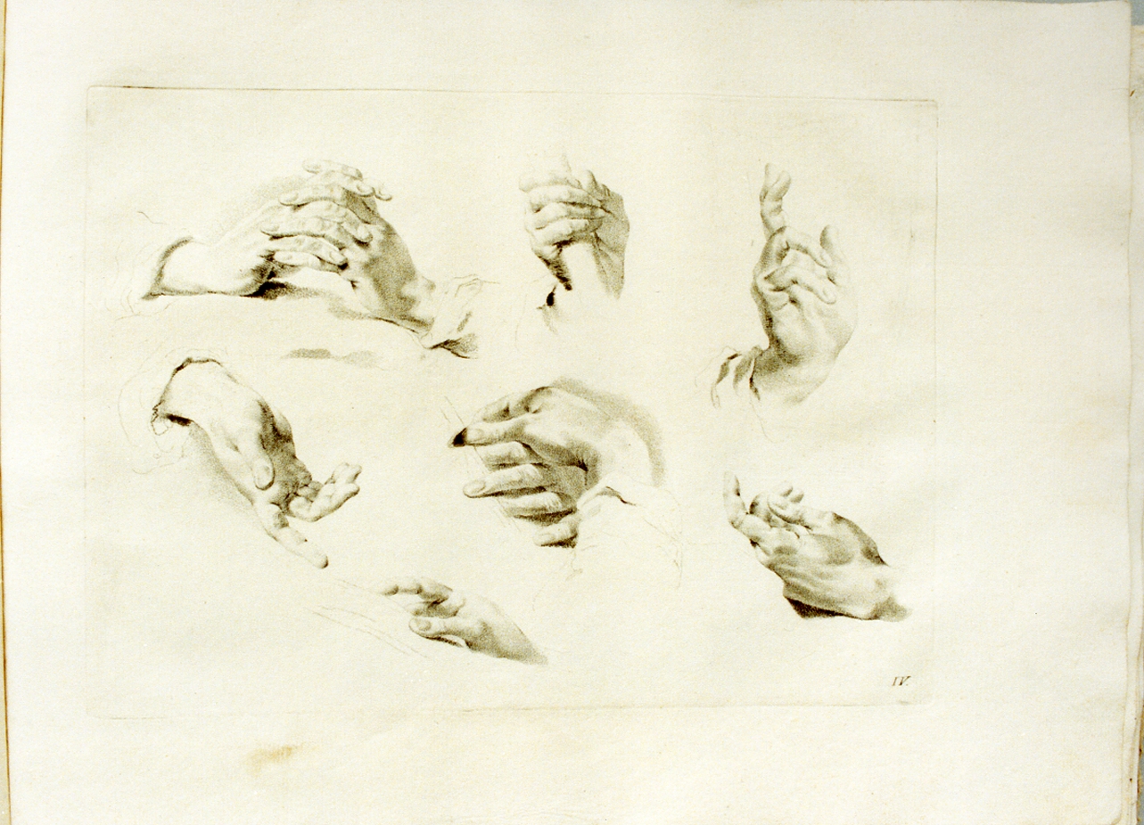 studio di mani (stampa) di Pitteri Marco Alvise (sec. XVIII)