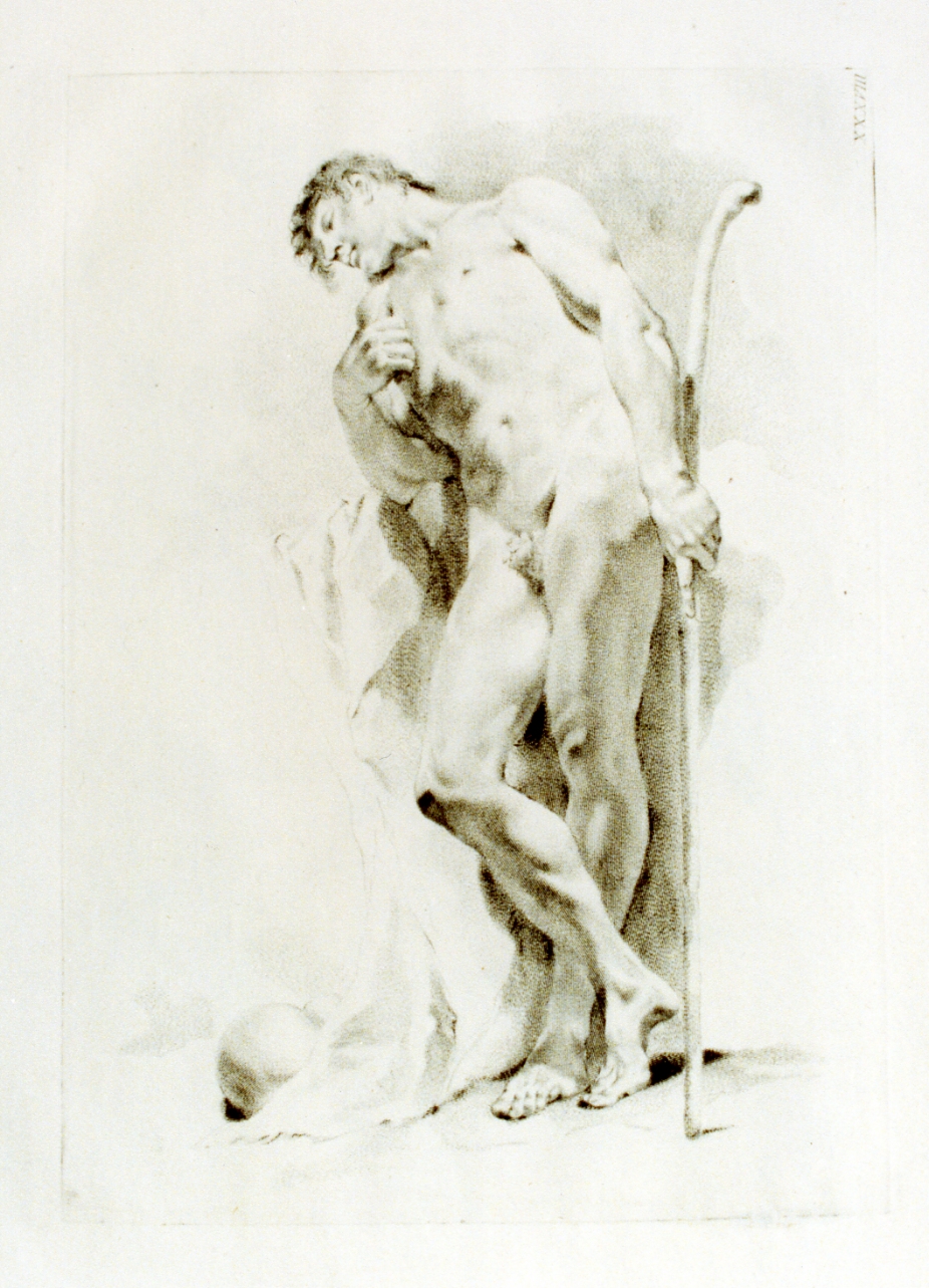 nudo virile (stampa) di Pitteri Marco Alvise (sec. XVIII)