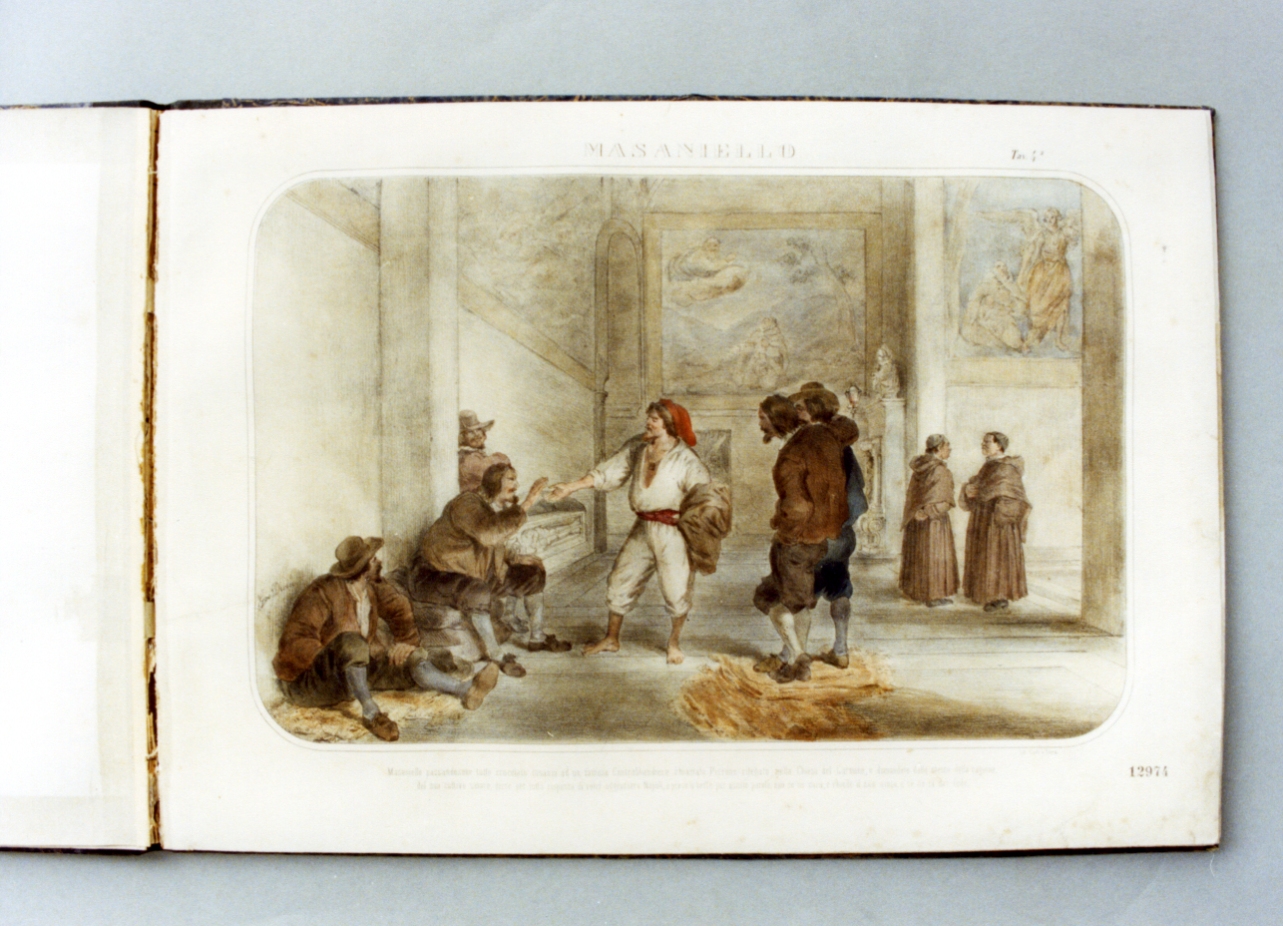episodio della rivolta di Masaniello (stampa a colori) di Dura Gaetano, Gatti Giovanni Battista (metà sec. XIX)