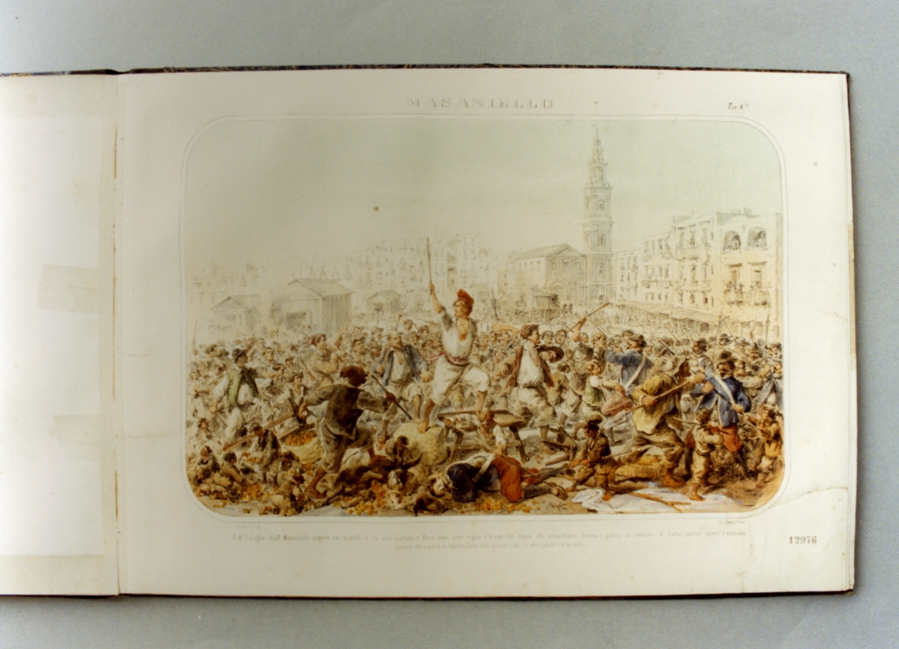episodio della rivolta di Masaniello (stampa a colori) di Gatti Giovanni Battista, Dura Gaetano (metà sec. XIX)
