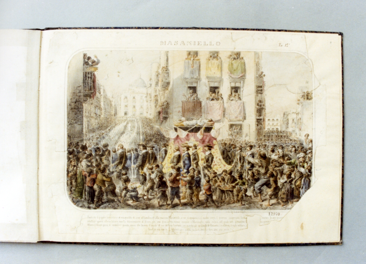 episodio della rivolta di Masaniello (stampa a colori) di Gatti Giovanni Battista, Dura Gaetano (metà sec. XIX)