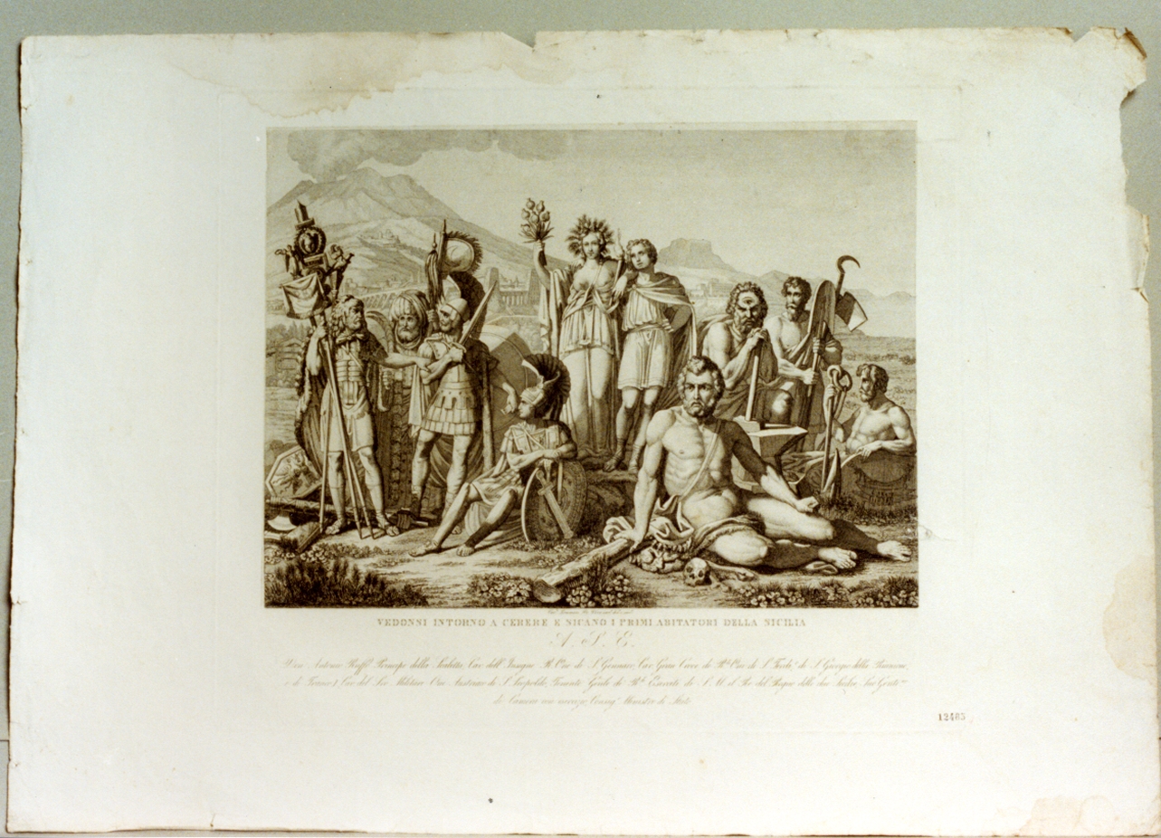 i primi abitanti della Sicilia (stampa) di De Vivo Tommaso (sec. XIX)