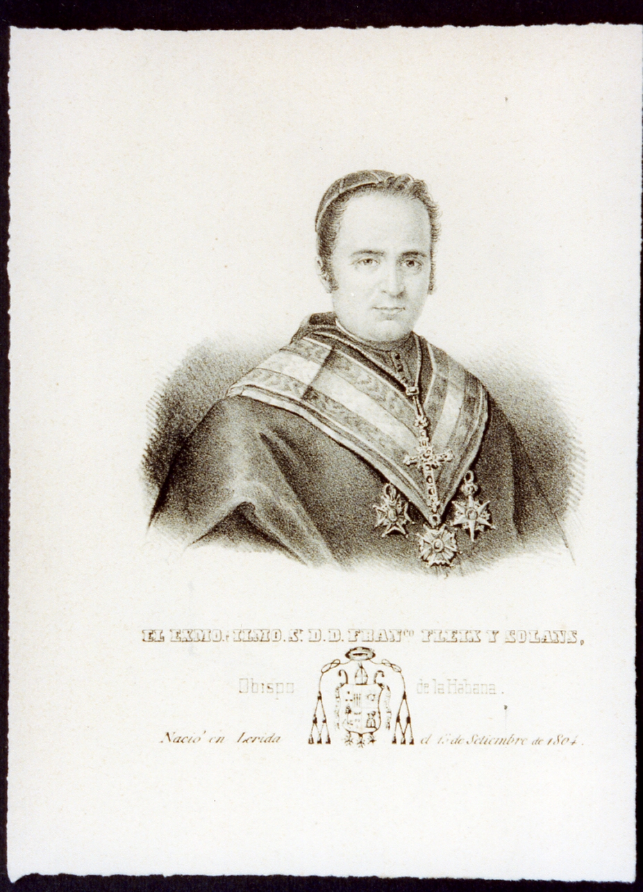 ritratto del vescovo Francisco Fleix y Solans (stampa) - ambito spagnolo (seconda metà sec. XIX)