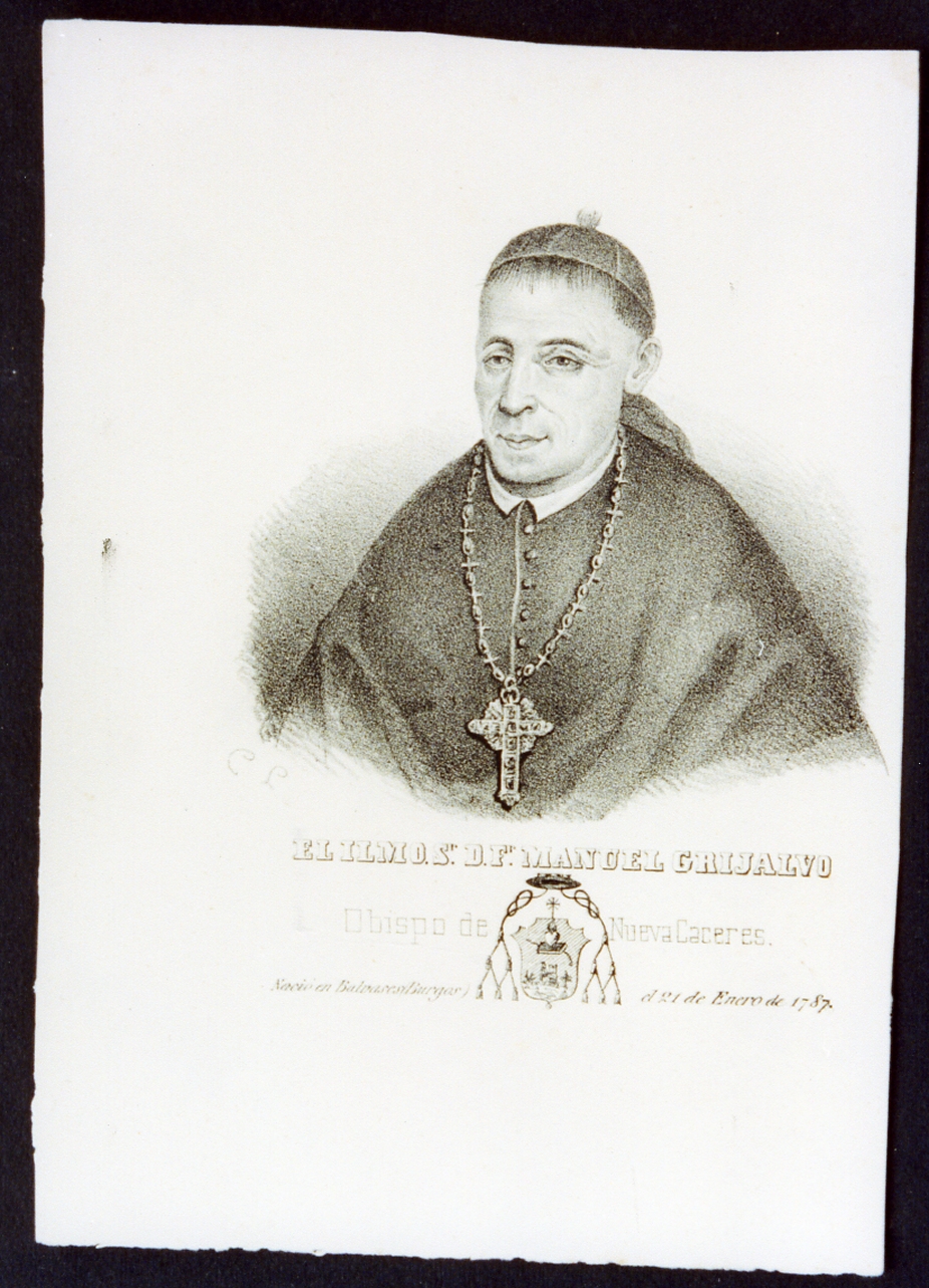 ritratto del vescovo Manuel Grijalvo (stampa) - ambito spagnolo (seconda metà sec. XIX)