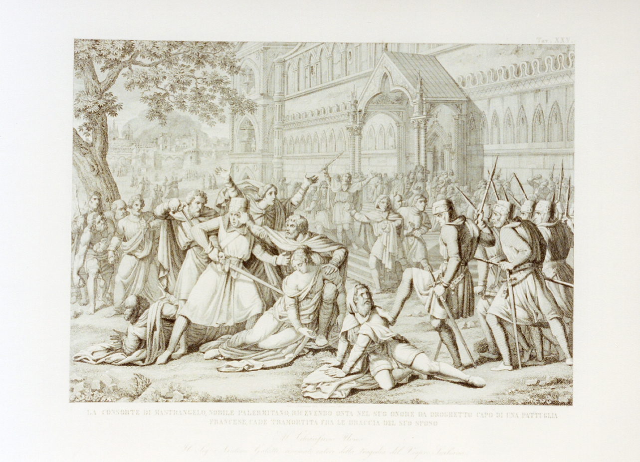 vespri siciliani (stampa) di De Vivo Tommaso (sec. XIX)