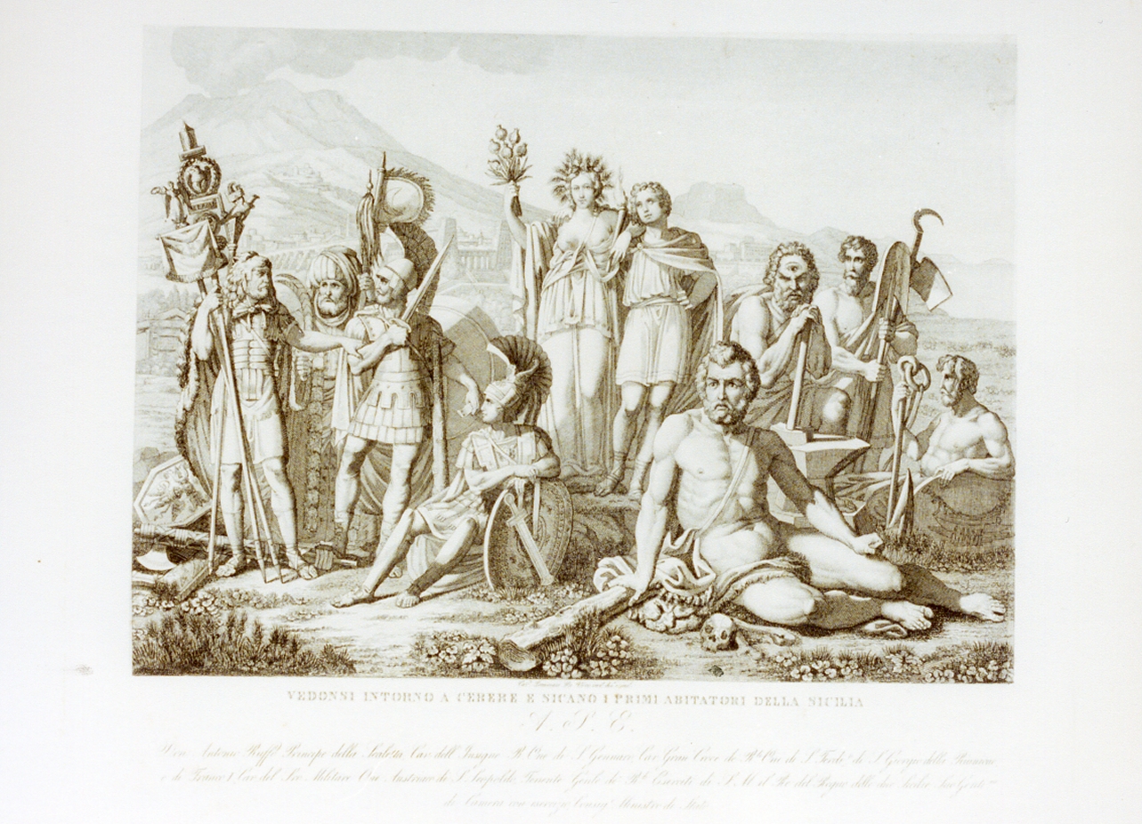 i primi abitanti della Sicilia (stampa) di De Vivo Tommaso (sec. XIX)
