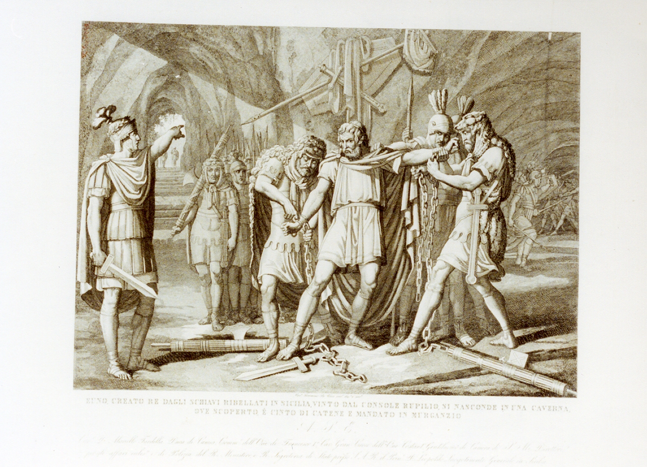 Euno eletto re viene arrestato (stampa) di De Vivo Tommaso (sec. XIX)