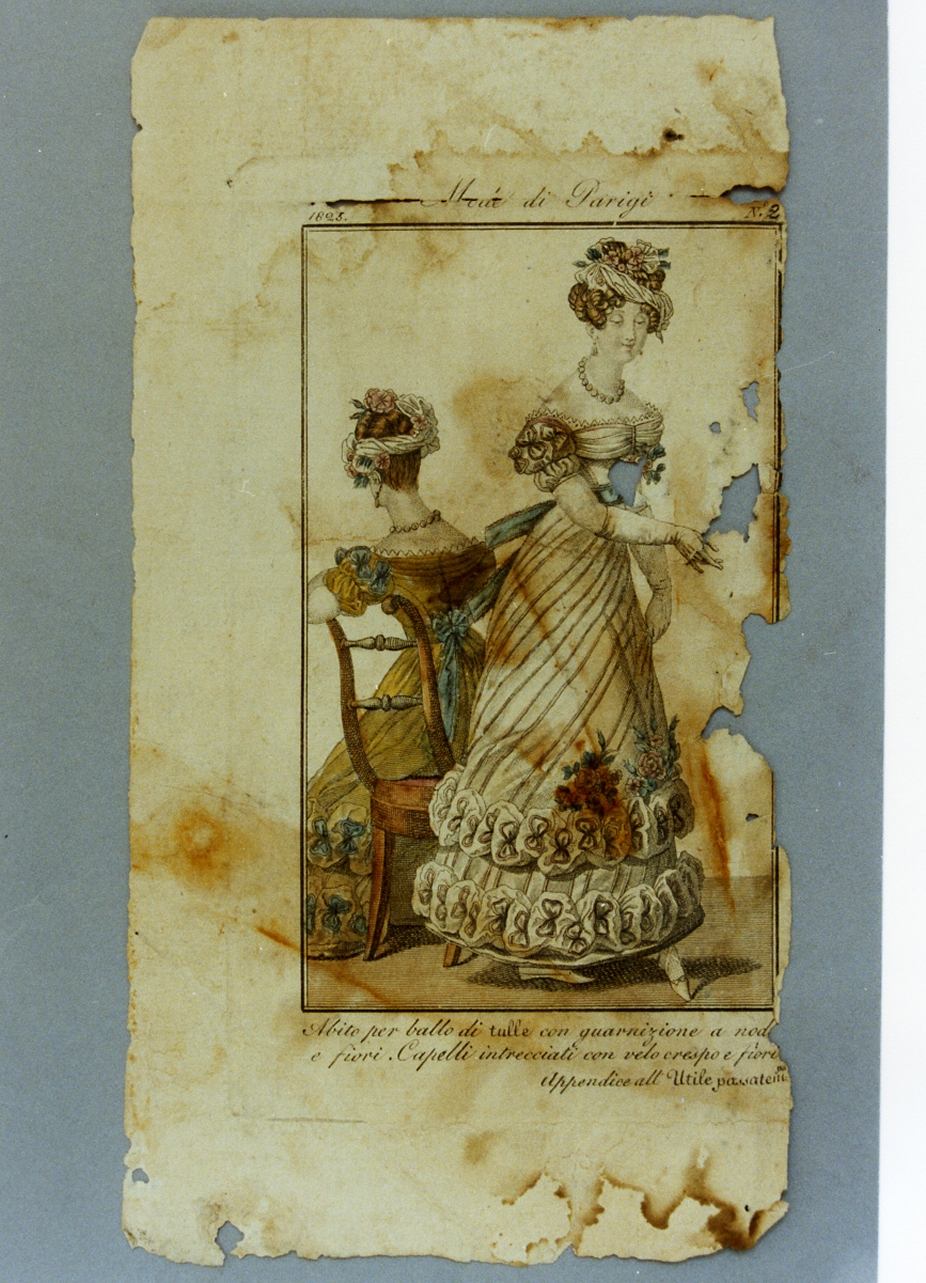 figurini di moda (stampa a colori) - ambito italiano (sec. XIX)