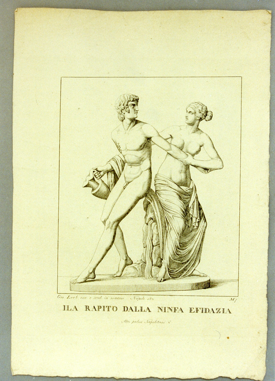 Ila viene rapito dalla ninfa Efidazia (stampa) - ambito italiano (sec. XIX)