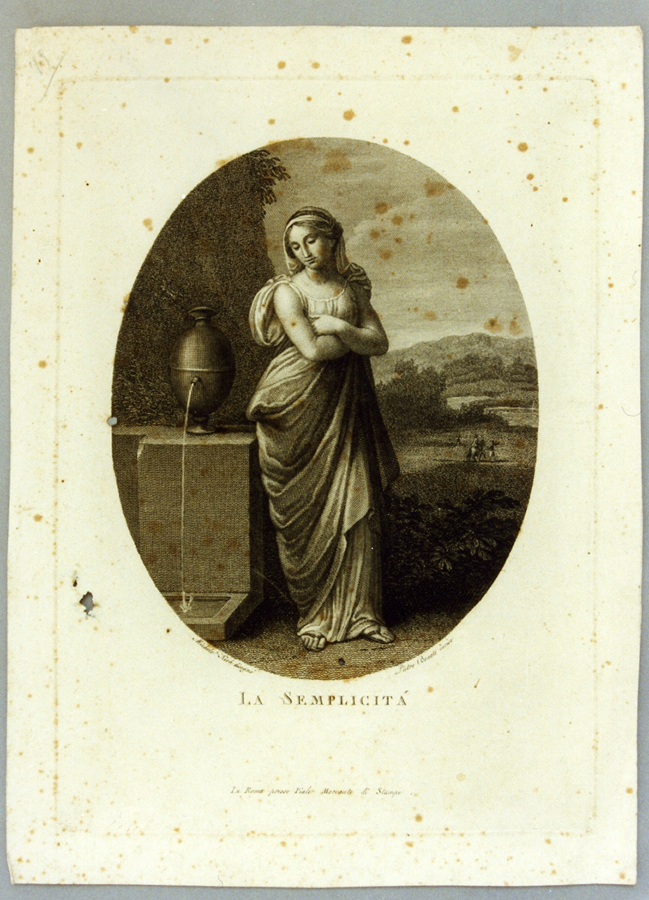 allegoria della semplicità (stampa) di Bonato Pietro (secc. XVIII/ XIX)