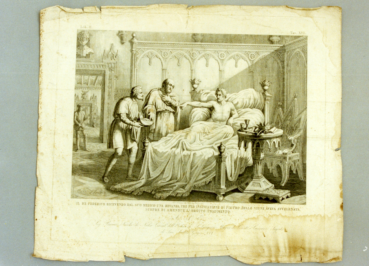 Federico II scopre il tradimento (stampa) di De Vivo Tommaso (sec. XIX)